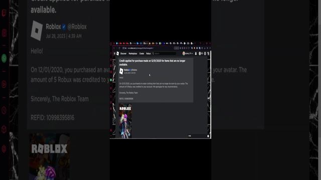 как вернуть робуксы за удаленные вещи в роблокс #shorts