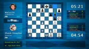 Chess Game Analysis: Zhasik Dinasilov - MaGa154 : 1-0 (By ChessFriends.com)