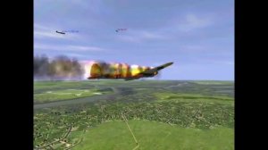 Як-9К с 37мм пушкой против He-111 (мишени) в игре Ил-2 Штурмовик