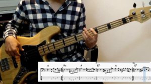 Amy Winehouse - You Know I'm No Good (Bass Cover + TAB)