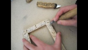 Резная фото рамка, резьба по дереву.