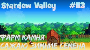 Stardew Valley - 113 - Фармлю камень и сажаю кучу диких зимних семян.