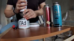 Заправка туристических баллонов с резьбой через адаптер