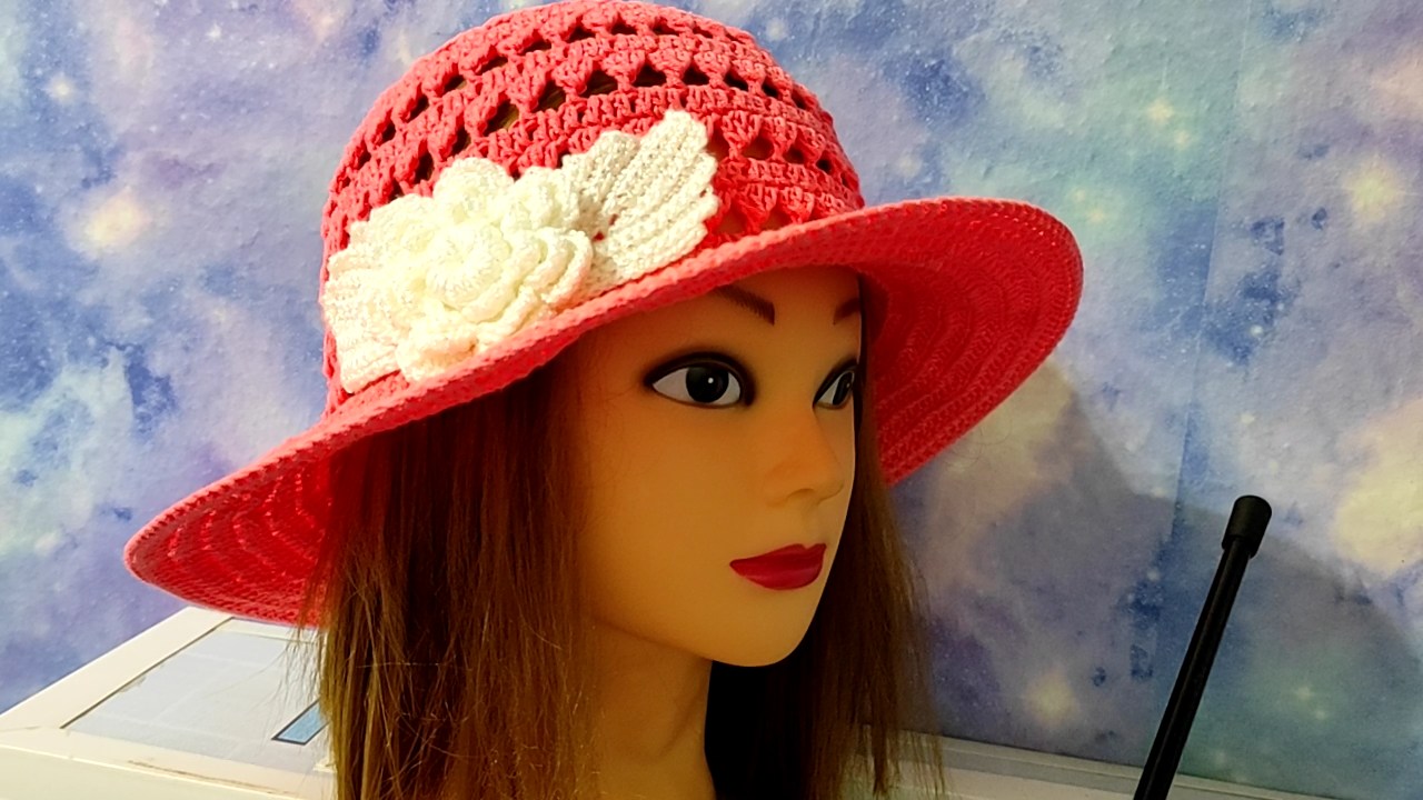 Шляпка крючком для начинающих. смотреть онлайн