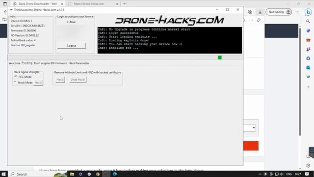 Drone-hacks 1.33 | DJI Mini 2 - Remove NFZ and Altitude limits + FCC!