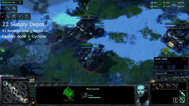 TvT - 2 Cyclone Drop with 8 Marines смотреть онлайн