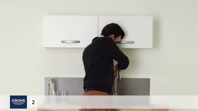 Установка смесителя для кухни GROHE с выдвижным изливом смотреть онлайн