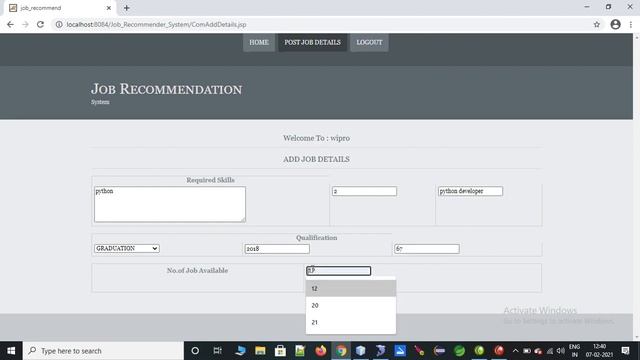 Job Recommendation System Java Project || Web Application || JSE || JEE || JDBC || SERVLET || JSP
