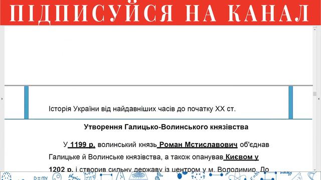 Конспект "Галицько-волинська держава. Монгольська навала" | Підготовка до ЗНО