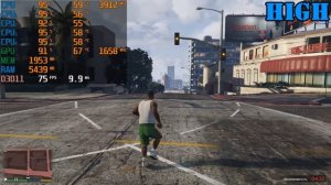 GTA 5 - GTX 1050 2GB - i3 7100 - 8GB RAM (2x4) 3200Mhz