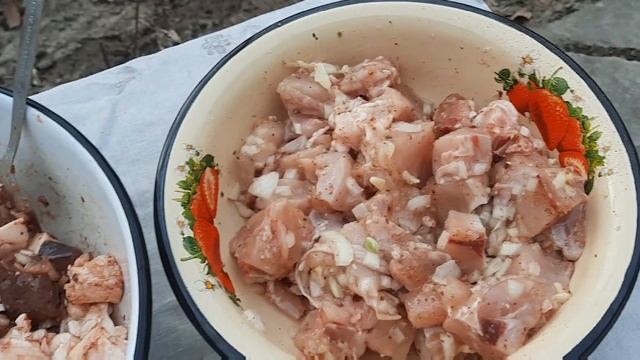 Шашлык говяжья печень и курицей смотреть онлайн