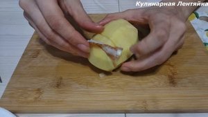 КАРТОФЕЛЬ-ГАРМОШКА С БЕКОНОМ И СЫРОМ