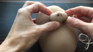 Как сделать лицо чулочной куклы | How to make a doll out of nylon stockings