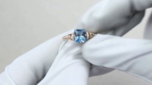 Кольцо из золочёного серебра AQUAMARINE с топазом и фианитом А6914492А-п