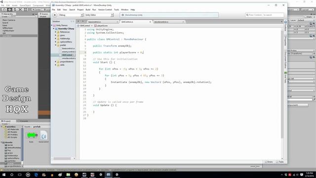 Unity 5 - Prefabs - Collisions and Scoring - Invaders from Space Game Part 4 смотреть онлайн