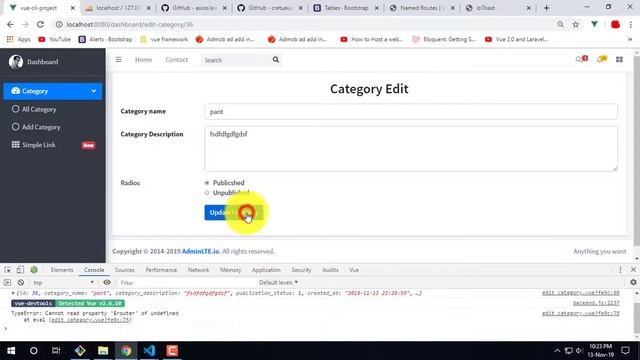 laravel  vue js restfull api ecommerce Bangla Tutorial | vue router redirect using Part-24