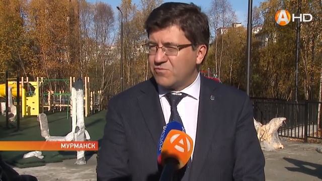 Ремонт сквера на улице Копытова в Мурманске идёт к завершению смотреть онлайн