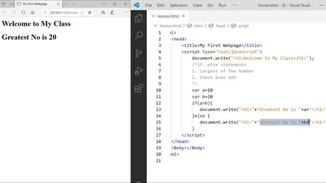 #9 JavaScript Tutorial in Hindi: if....else statement