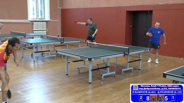 Ярослав БАЖИНОВ vs Дмитрий РАЗИНКОВ, Турнир КМС-Open, Настольный теннис, Table Tennis