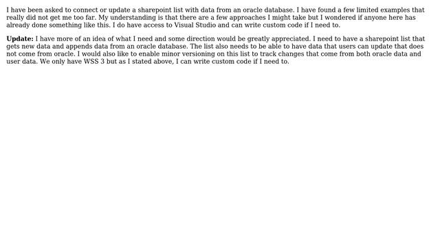 Sharepoint: Connect or Update list from Oracle Database смотреть онлайн