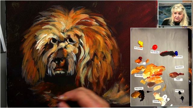 How to Paint a Long Haired Dog in Acrylics for Beginner and Advanced Artists with Ginger Cook