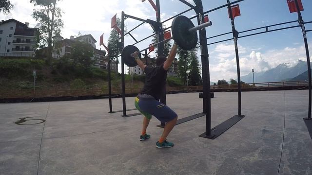 Приседания со штангой над головой смотреть онлайн