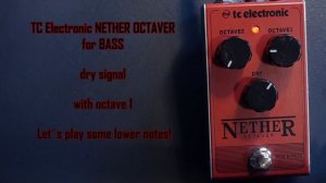 TC Electronic Nether Octaver for Bass