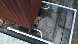 Греем воду в 15 м3 бассейне самодельным котлом на дровах+