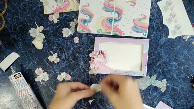 Мастер-класс по альбому В стране единорогов .Третья страничка. Скрапбукинг