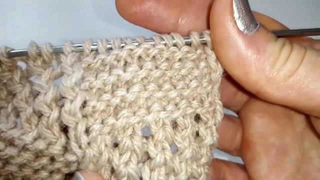 Узор Шахматка с перекосом спицами