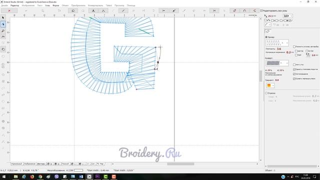 Урок Embird: Инструмент Колонки (Column) смотреть онлайн