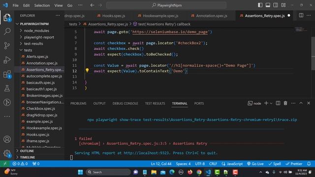 Playwright with JavaScript tutorial 25 | Auto Retry Assertions