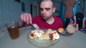 МУКБАНГ НАРЕЗКИ ЛУЧШЕЕ - ПЕЛЬМЕНИ / "ГОРЯЧАЯ ШТУЧКА" / СОУС /  Mukbang EATING АСМР 12. 01. 2024
