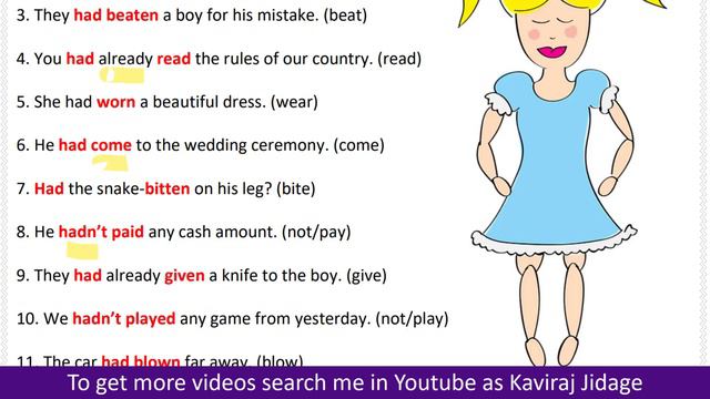 Past perfect tense worksheet | Past perfect tense exercise | Past perfect tense examples смотреть онлайн