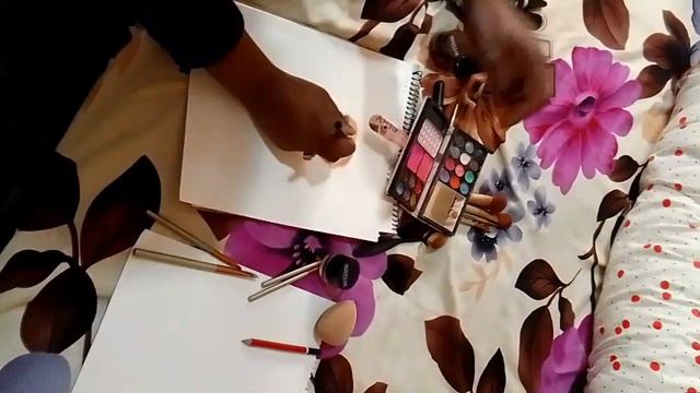 Face Art | makeup products | makeup art | Sketch with makeup product смотреть онлайн