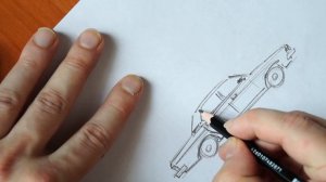 Как нарисовать машину Волгу ГАЗ 3102