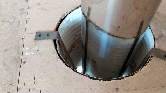 Проход межэтажный трубы камина на дровах Теплодар,, ОВ-120,,, смотреть онлайн