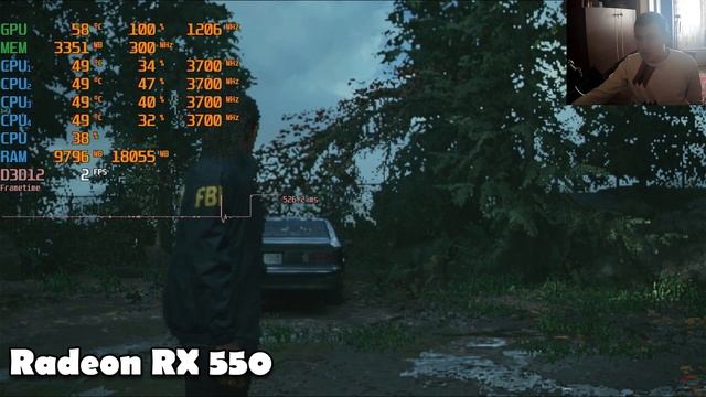 Alan Wake 2 на слабом пк RX550