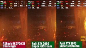 Metro Exodus: ASRock RX 5700 XT , Palit RTX 2060 Super, RTX 2070 Super