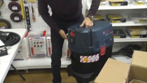 Строительный пылесос BOSCH GAS 35 L SFC+ распаковка, обзор, пробный пуск.