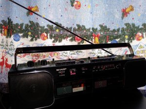 Двух кассетная магнитола Sharp QT-Y13-bk (тест )