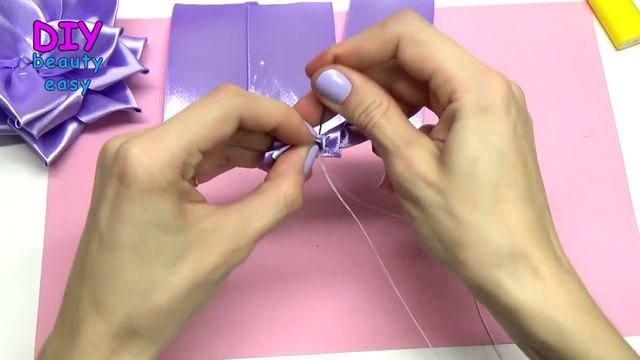 DIY crafts Ribbon flowers how to make: rose from satin ribbon / tutorial / DIY beauty and easy. смотреть онлайн
