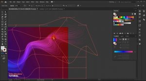 How to abstract lights with a background dynamic beam In Adobe Illustrator