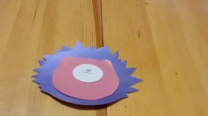 Веселый ежик из цветного картона \ аппликация \ поделки