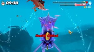 MEGALODON + MR SNAPPY + BUZZ vs GIANT SQUID BOSS!!! (HUNGRY SHARK WORLD)