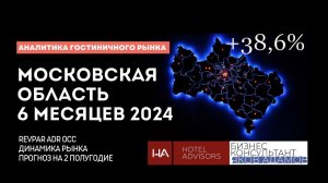 Московская область показывает рост на 38%. Аналитика гостиничного рынка. Первое полугодие 2024