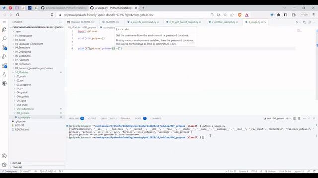 class27 Modules - subprocess, getpass, base64, pydotenv, qrcode
