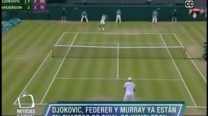 Djokovic, Federer y Murray están en cuartos de final de Wimbledon