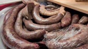 Корейская кровяная колбаса / колбаски по-корейски / уличная еда