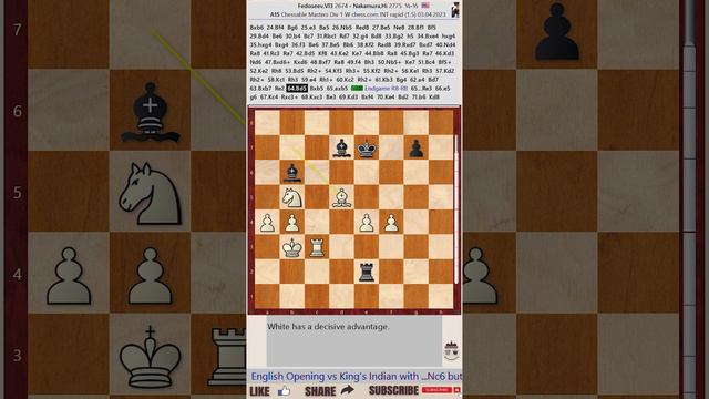 Chessable Masters 2023 - Round: 1.5 || Vladimir Fedoseev vs Hikaru Nakamura - April 3, 2023